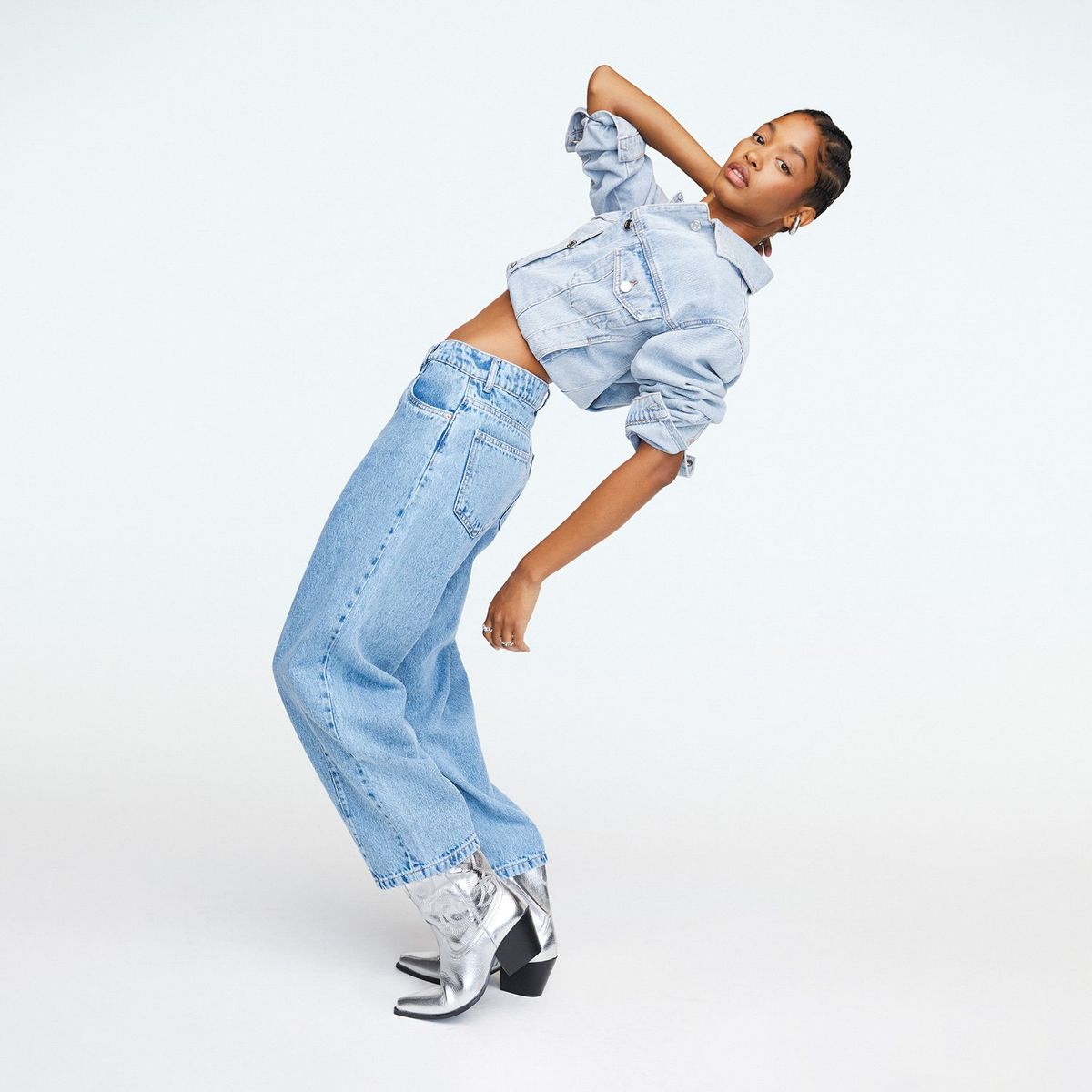 SYBILLA - Jeans Balloon Tiro Alto Mujer Sybilla Algodón Casual