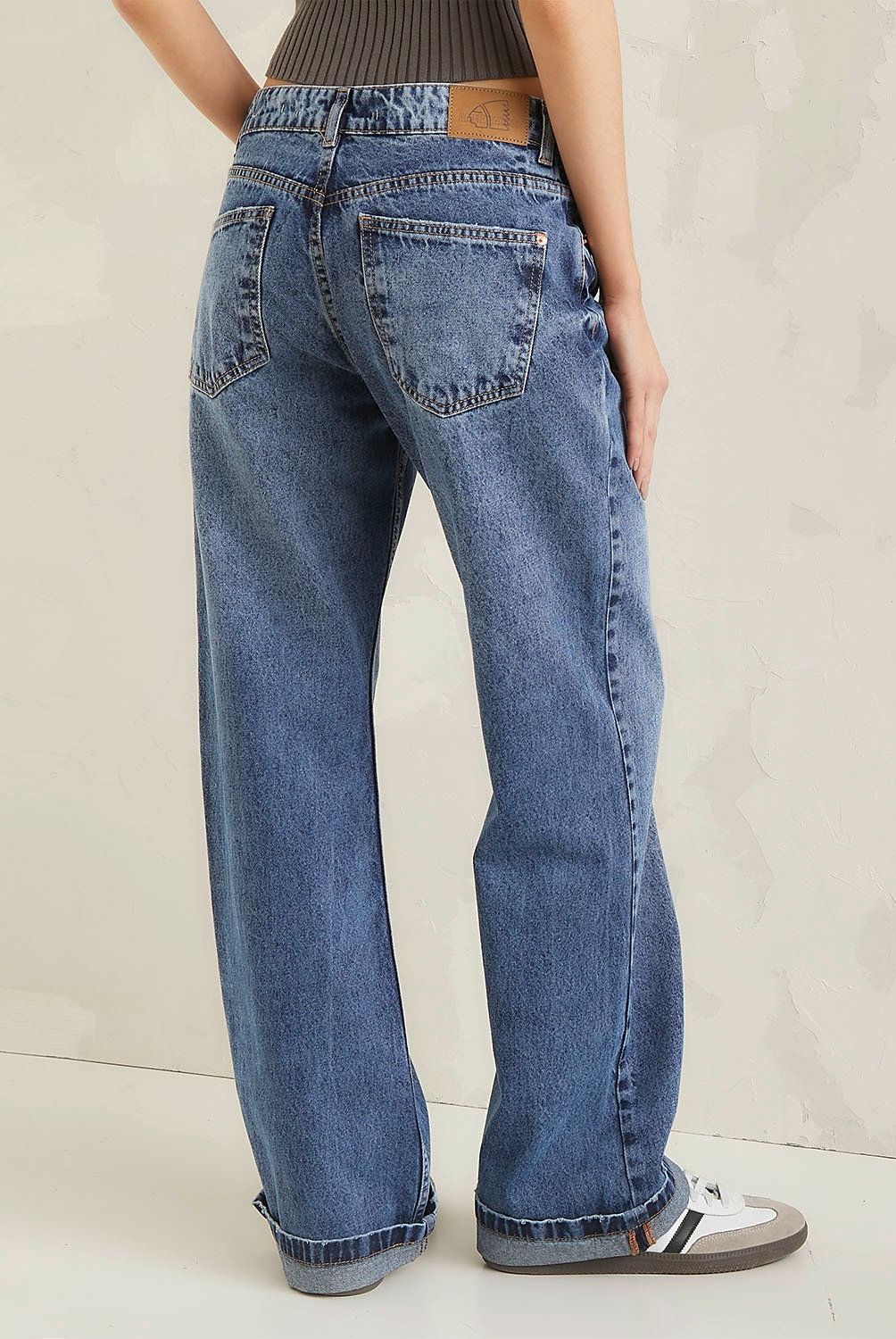 AMERICANINO - Jeans Americanino Tiro Alto Wide Leg Mujer Algodón