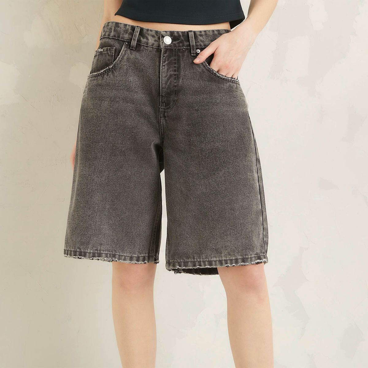 AMERICANINO - Bermuda Denim Algodón Mujer Americanino