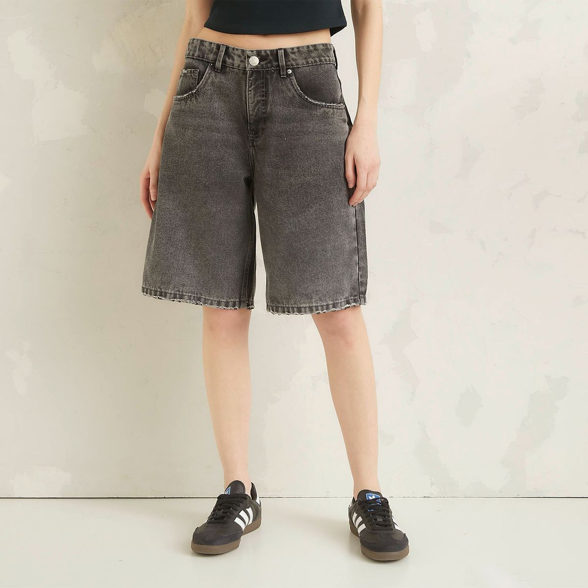 AMERICANINO - Bermuda Denim Algodón Mujer Americanino