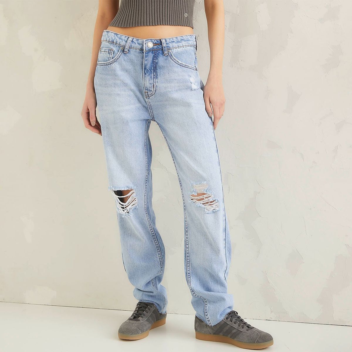AMERICANINO - Jeans Straight Tiro Alto Mujer Americanino