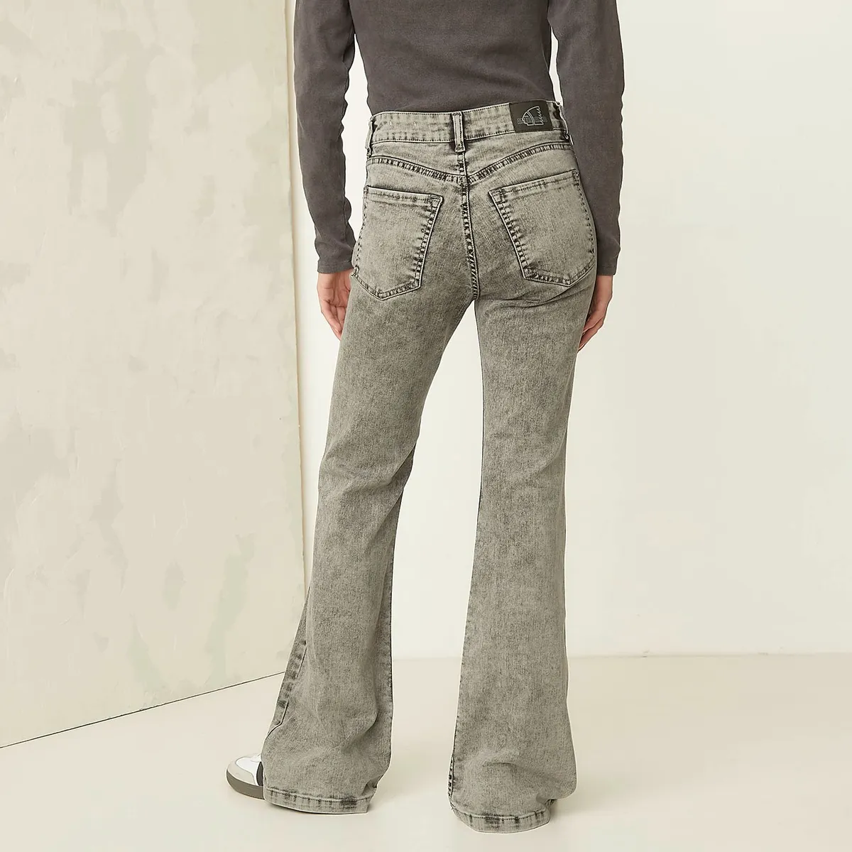 AMERICANINO - Jeans Flare Tiro Alto Americanino Mujer Casual Algodón