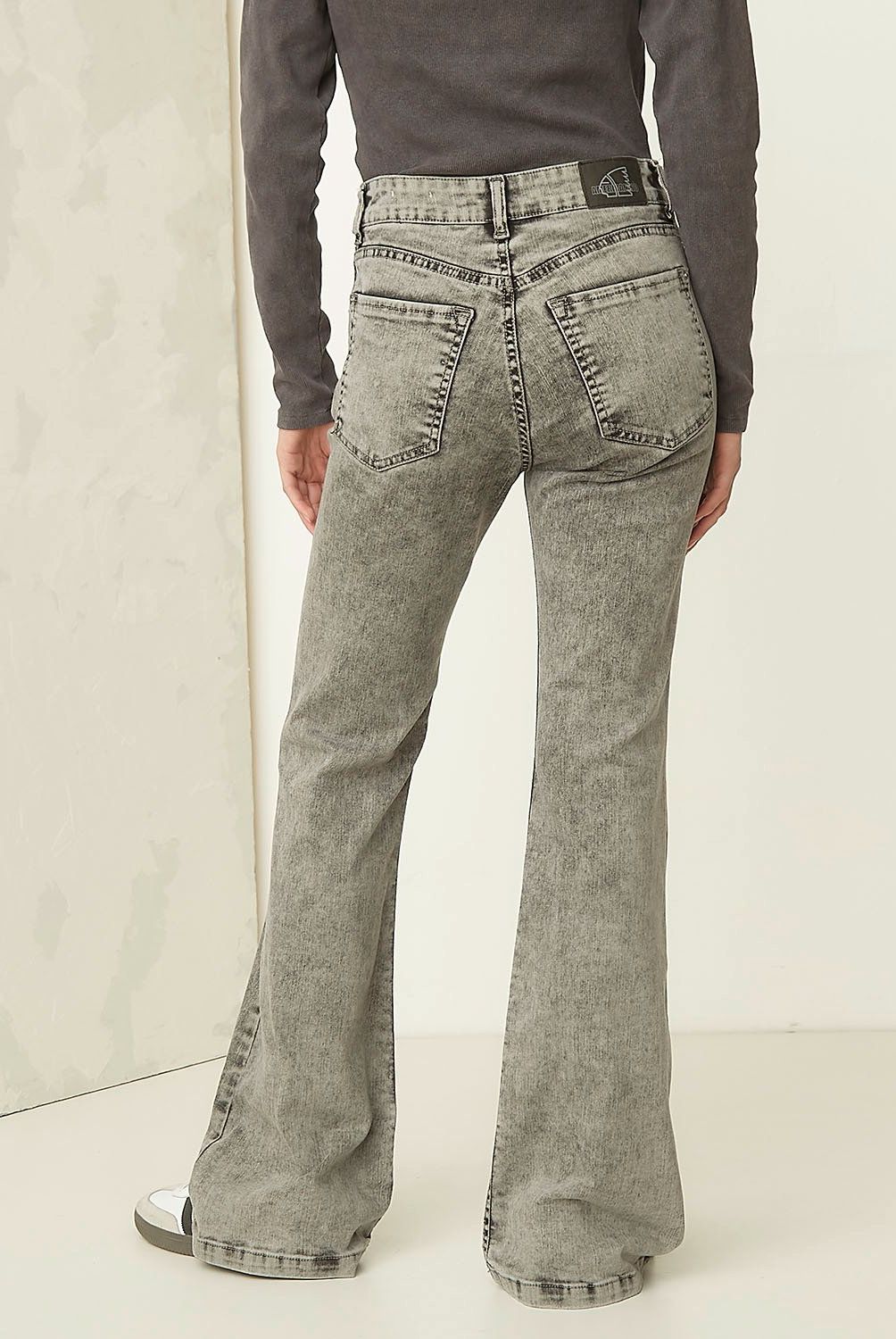AMERICANINO - Jeans Flare Tiro Alto Americanino Mujer Casual Algodón