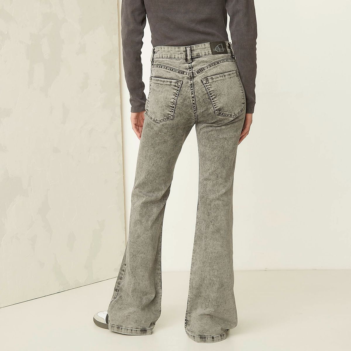 AMERICANINO - Jeans Flare Tiro Alto Americanino Mujer Casual Algodón