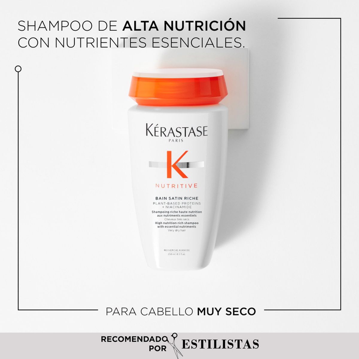 KERASTASE - Set Cabello Seco Nutritive Shampoo 250ml + Máscara 200ml + Crema Termoprotectora 150ml Kérastase
