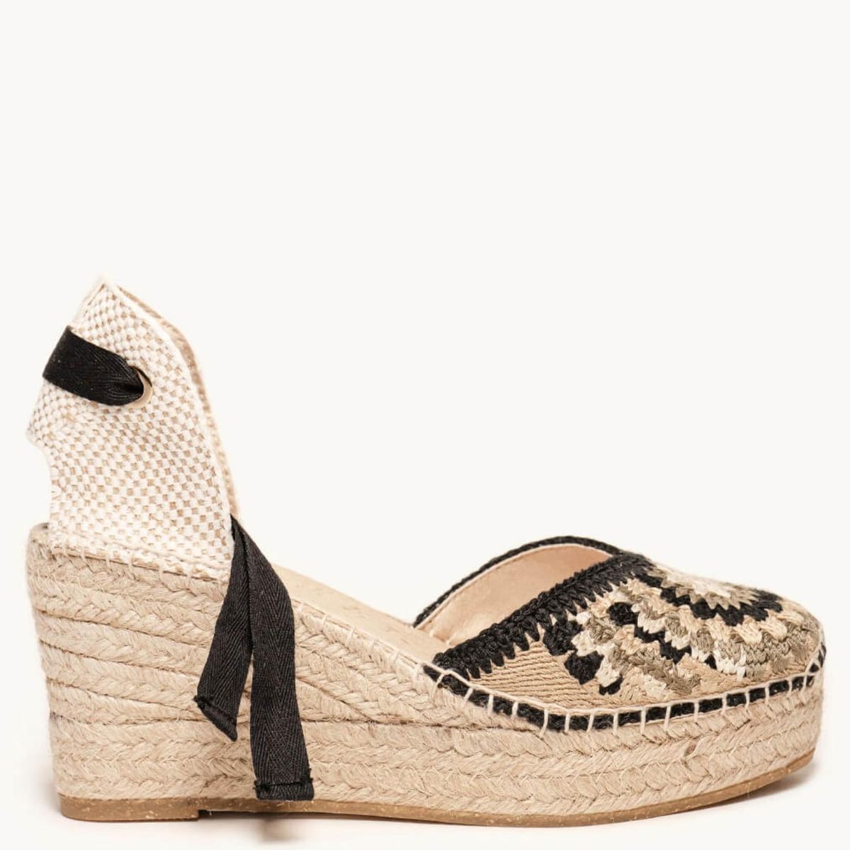 ALHAMAS - Alpargata Mujer Negro Alhamas