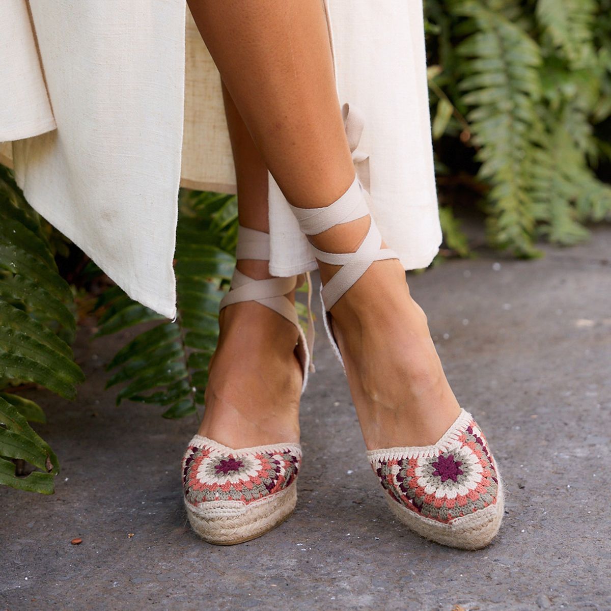 ALHAMAS - Alpargata Mujer Rojo Alhamas