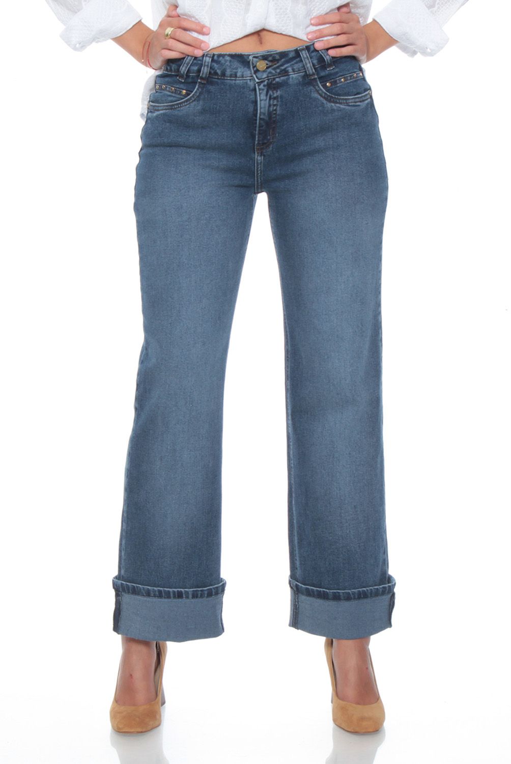 WADOS - Jeans Recto Tiro Alto Mujer Wados