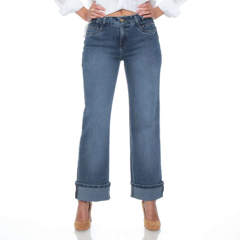 WADOS - Jeans Recto Tiro Alto Mujer Wados
