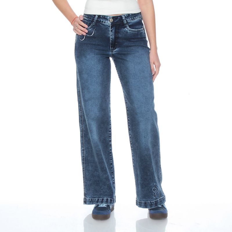 WADOS - Jeans Wide Leg Tiro Alto Mujer Wados