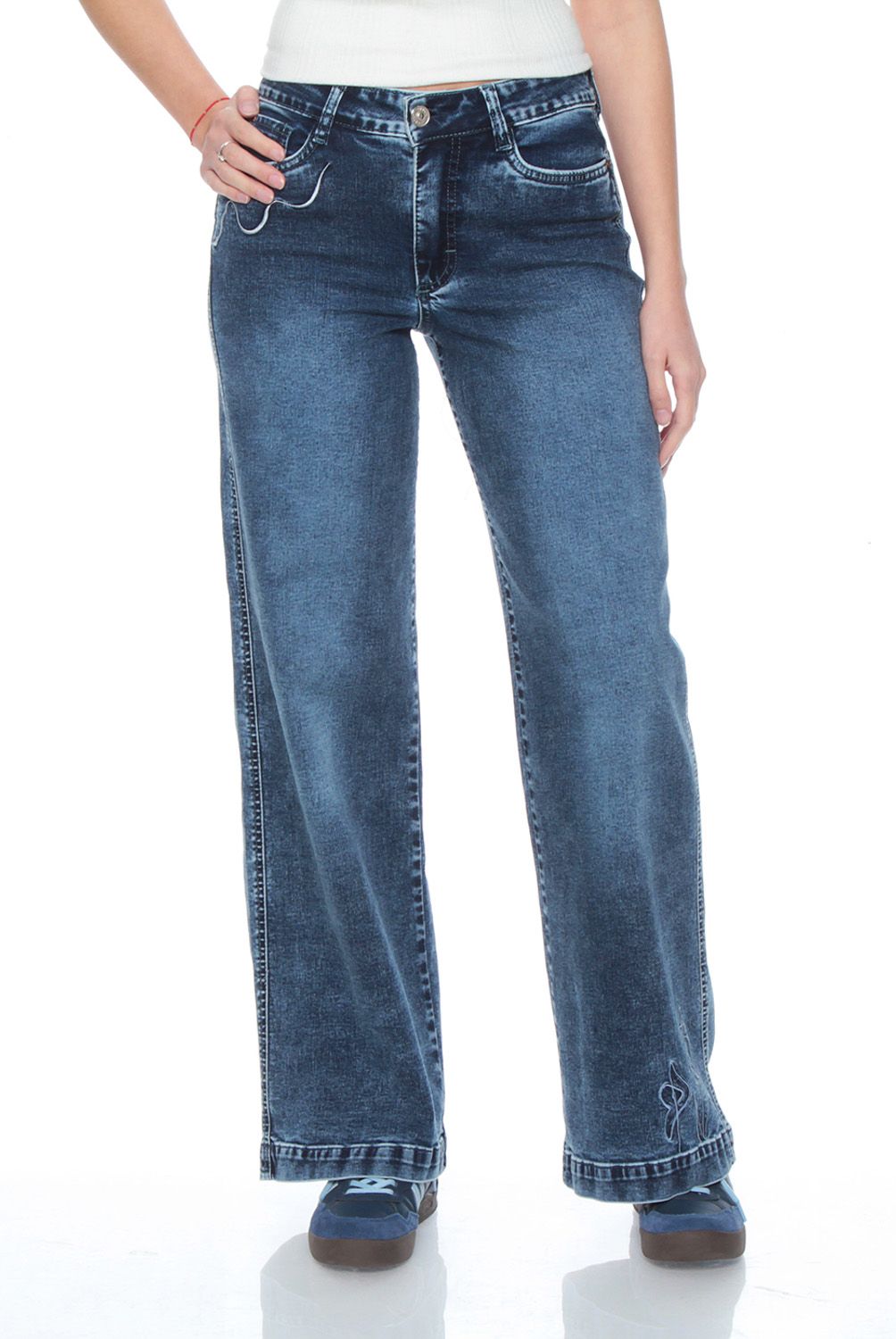 WADOS - Jeans Wide Leg Tiro Alto Mujer Wados