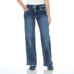 WADOS - Jeans Wide Leg Tiro Alto Mujer