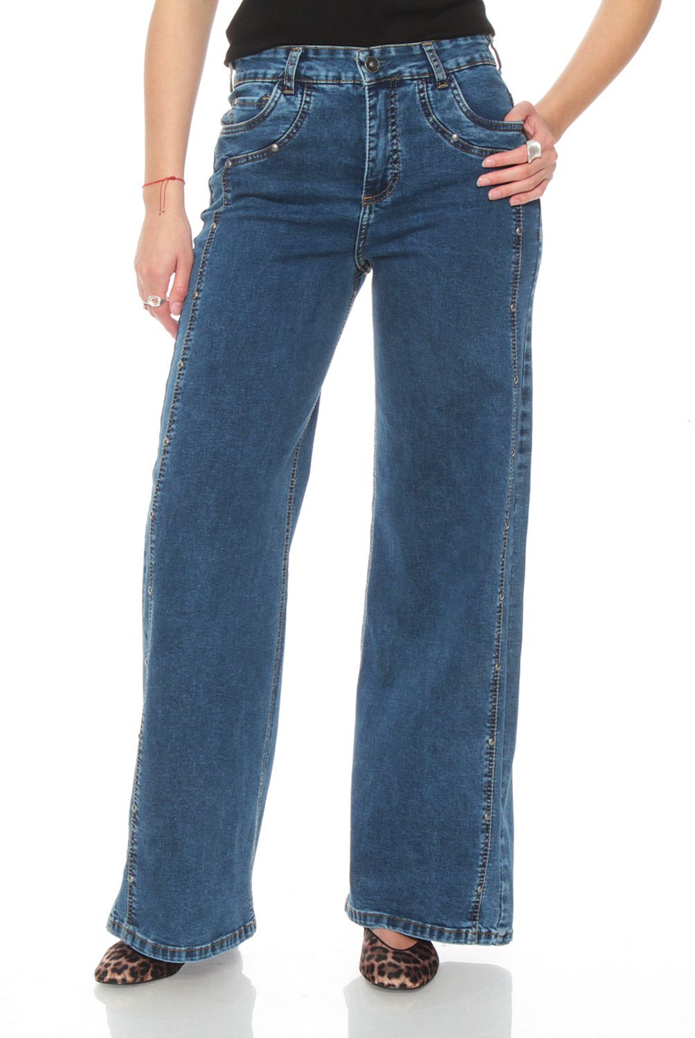 WADOS - Jeans Wide Leg Tiro Alto Mujer Wados
