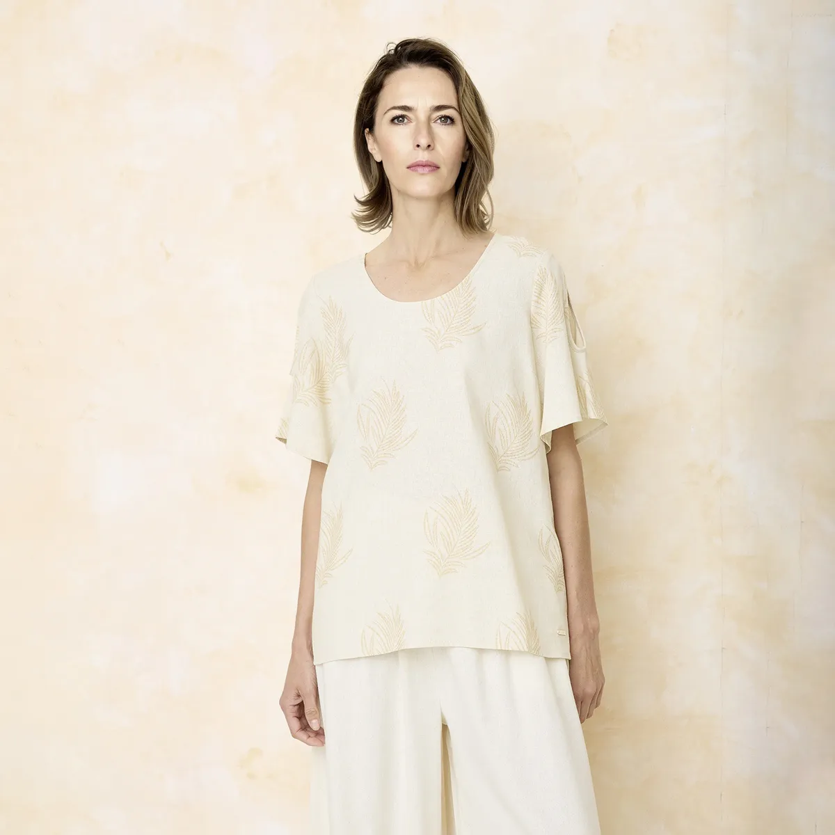 S COCCI - Blusa Manga Corta Lino Mujer S.Cocci