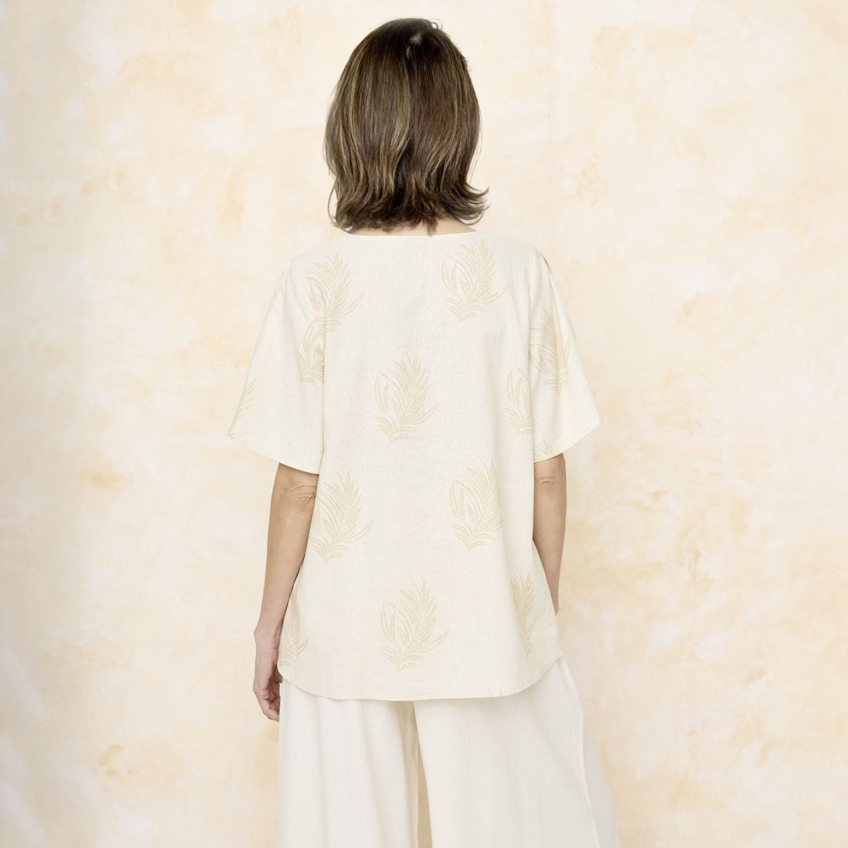 S COCCI - Blusa Manga Corta Lino Mujer S.Cocci