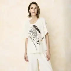 S COCCI - Blusa Manga Corta Lino Mujer S.Cocci