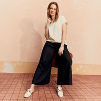 Pantalón Tiro Medio Lino Mujer S.Cocci