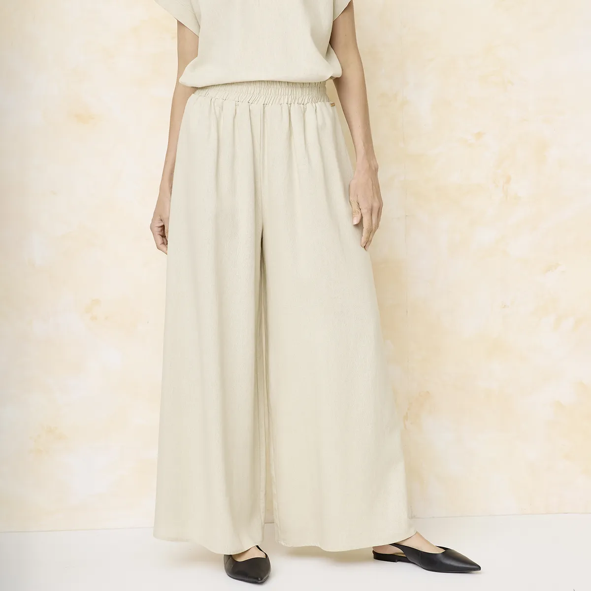 S COCCI - Pantalón Tiro Medio Lino Mujer S.Cocci