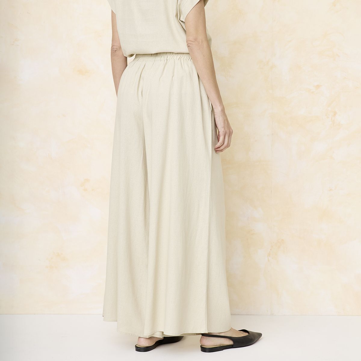 S COCCI - Pantalón Tiro Medio Lino Mujer S.Cocci