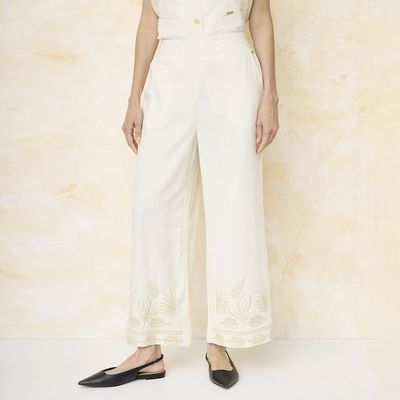 Imagen 2 del producto Pantalón Culotte Tiro Medio Lino Mujer S.Cocci