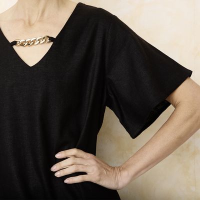 Imagen 2 del producto Blusa Lino con Collar Mujer S.Cocci