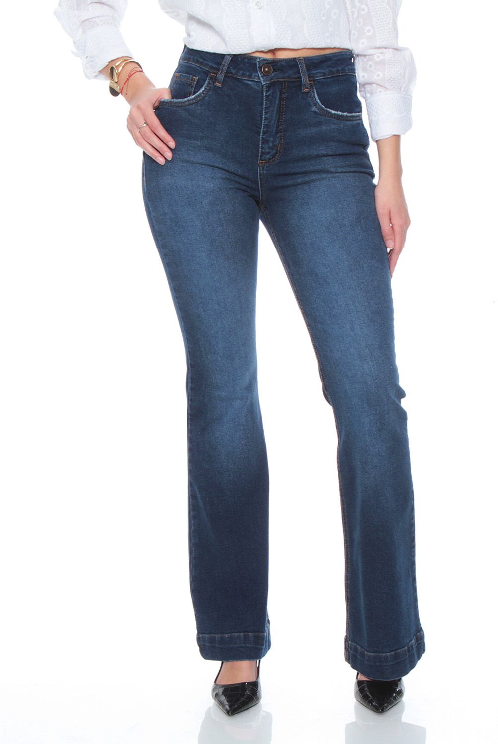 WADOS - Jeans Flare Tiro Alto Mujer Wados