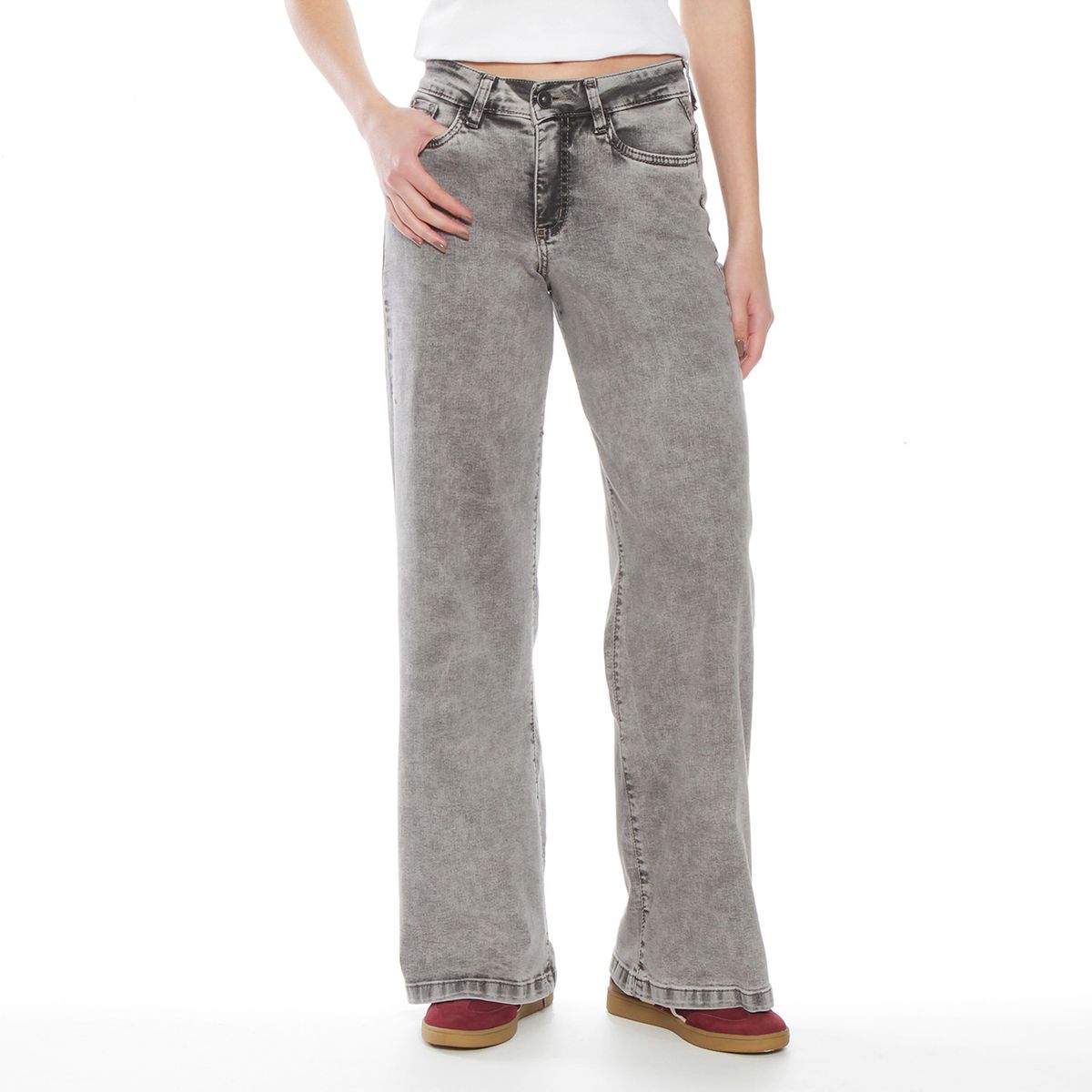 WADOS - Jeans Wide Leg Tiro Alto Mujer Wados