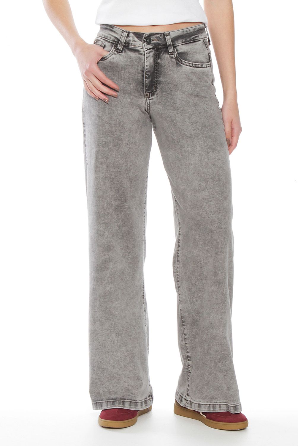 WADOS - Jeans Wide Leg Tiro Alto Mujer Wados