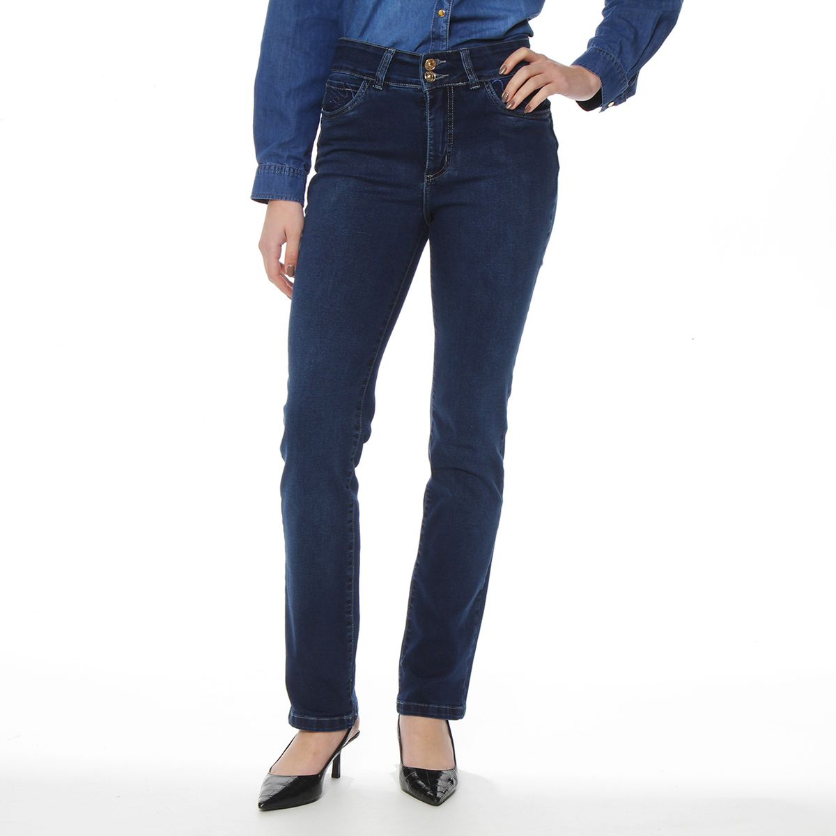 WADOS - Jeans Straight Tiro Alto Mujer Wados