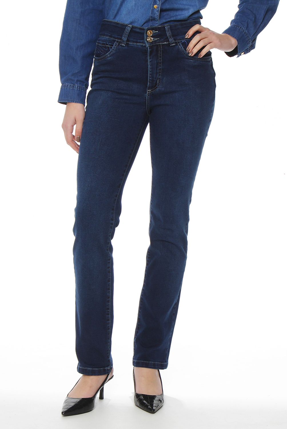 WADOS - Jeans Recto Tiro Alto Mujer Wados