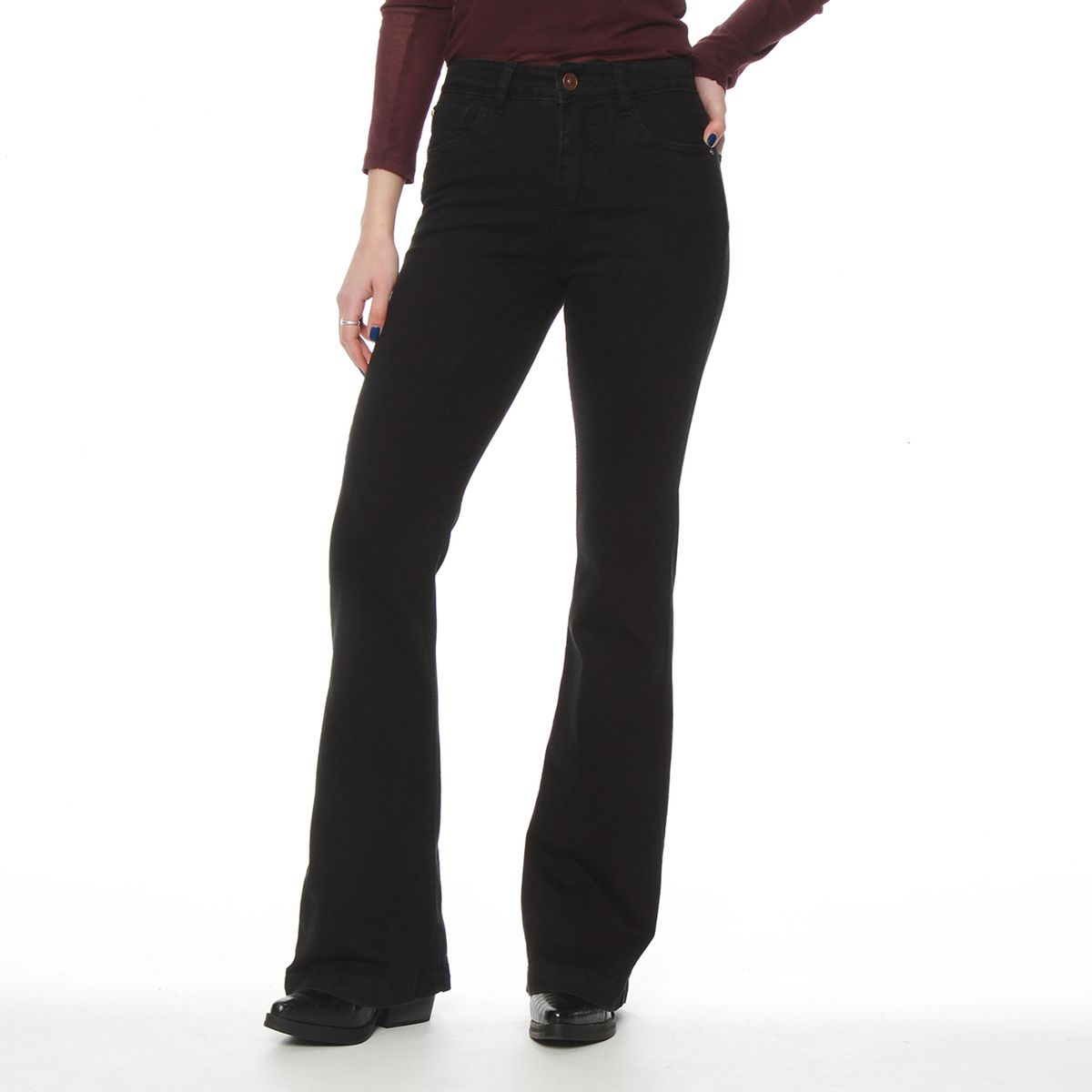 WADOS - Jeans Flare Tiro Alto Mujer Wados