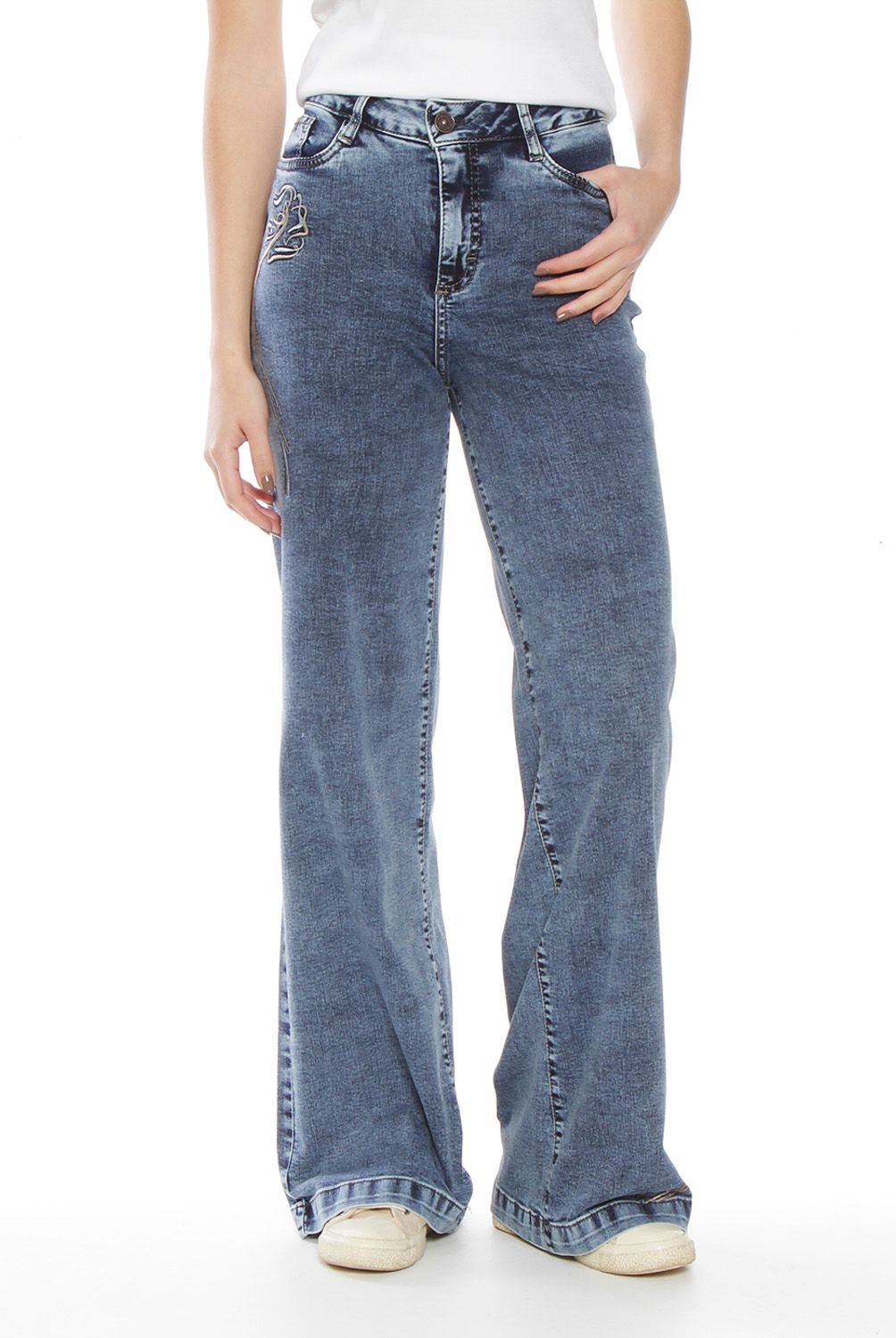 WADOS - Jeans Wide Leg Tiro Alto Mujer Wados