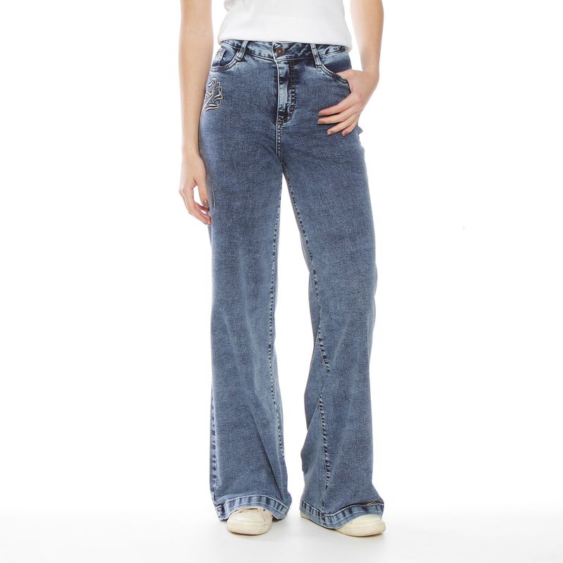 WADOS - Jeans Wide Leg Tiro Alto Mujer Wados