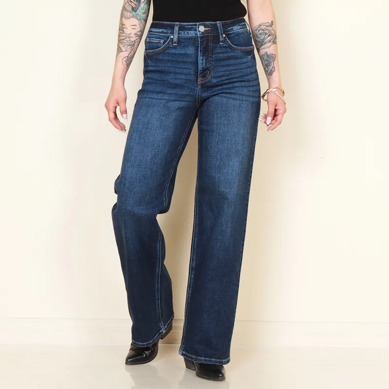 WADOS - Jeans Wide Leg Tiro Alto Mujer Wados