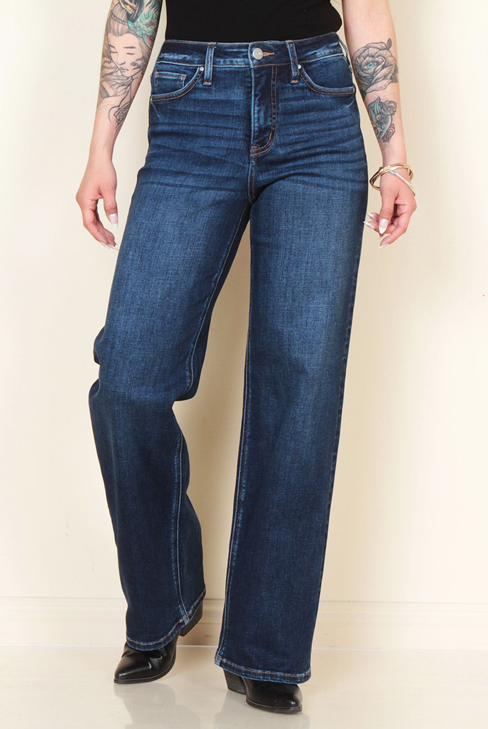 WADOS - Jeans Wide Leg Tiro Alto Mujer Wados