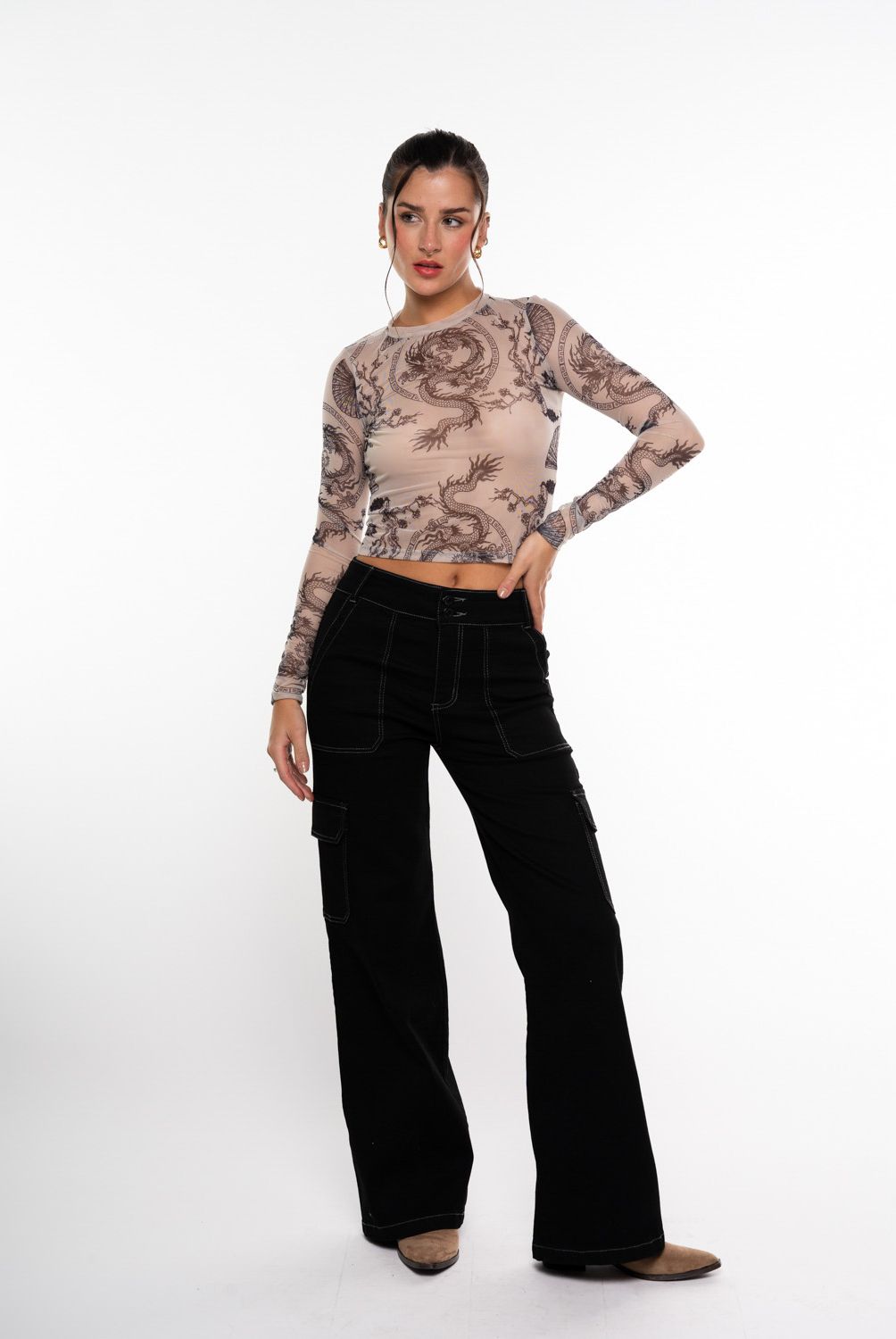 EFESIS - Jeans Palazzo Tiro Medio Mujer Efesis