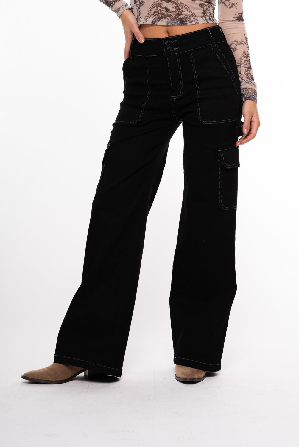 EFESIS - Jeans Palazzo Tiro Medio Mujer Efesis