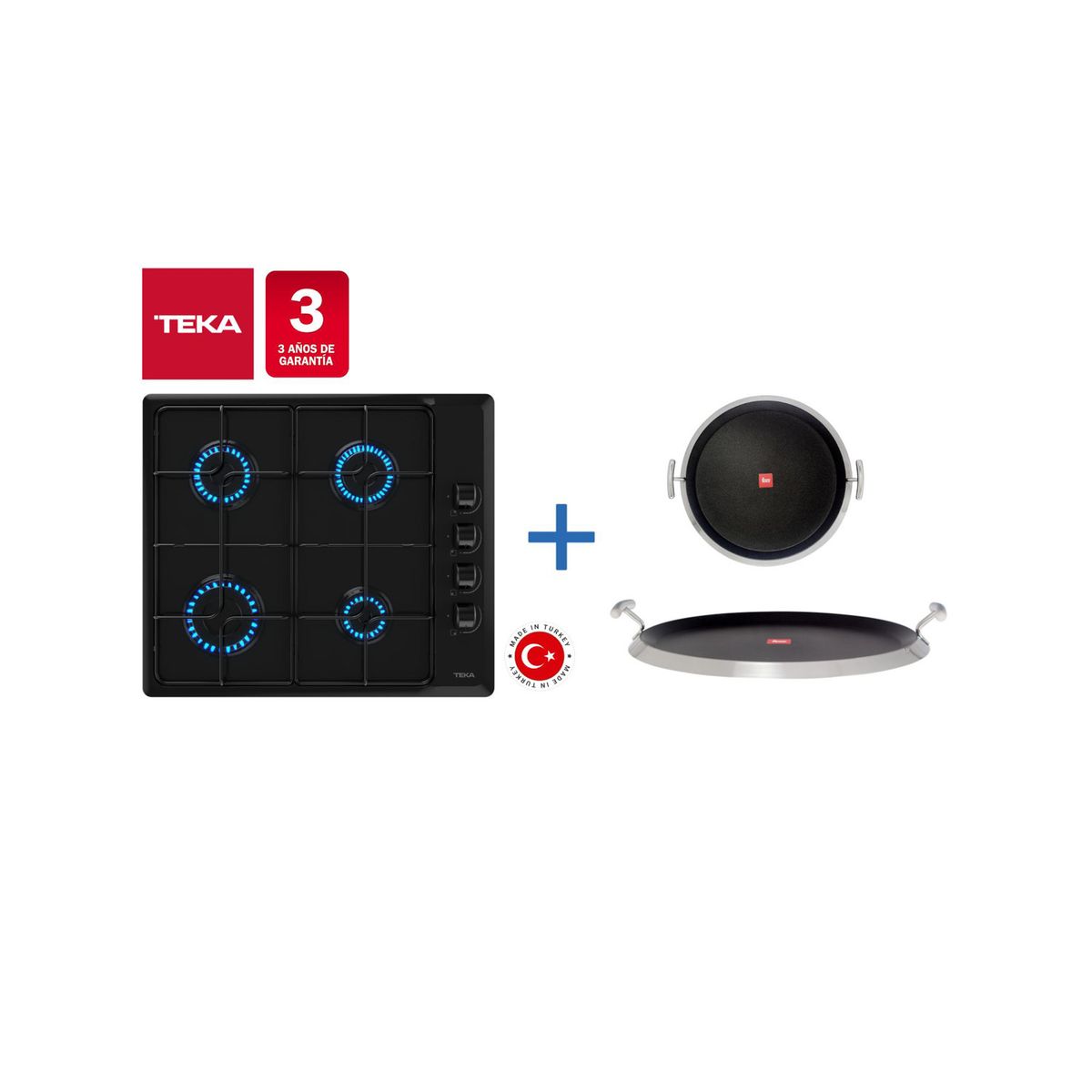 TEKA - Combo Empotrado Hlx640 Bk + Grill Redondo Teka