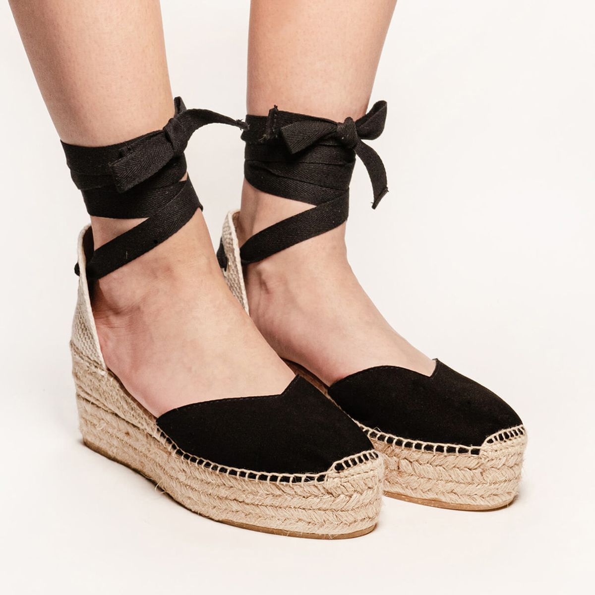 ALHAMAS - Alpargata Mujer Negro Alhamas