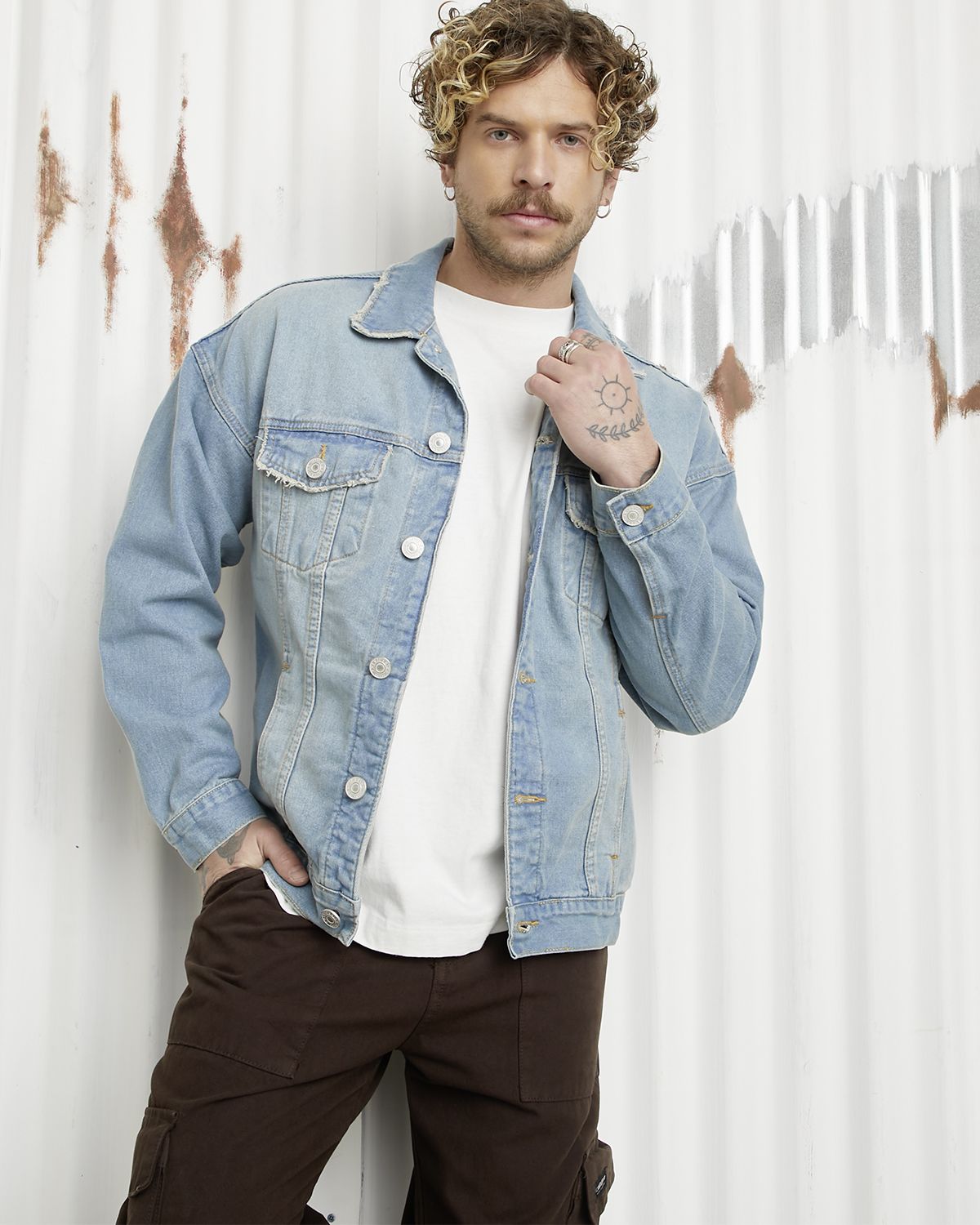 Chaqueta Mezclilla Camisa Mezclilla Hombre Chile Chaqueta De Jeans