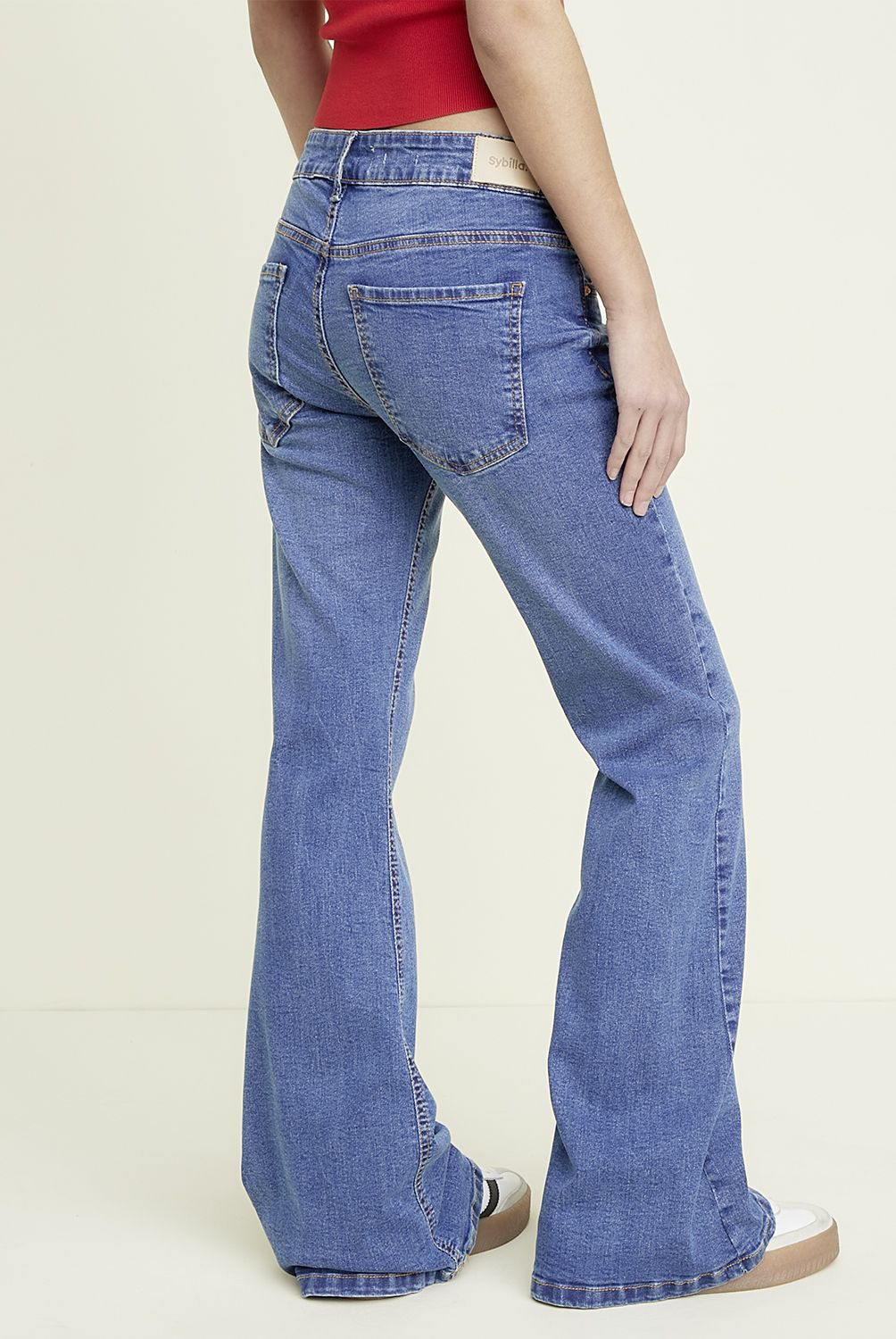 SYBILLA - Jeans Flare Tiro Bajo Mujer Sybilla