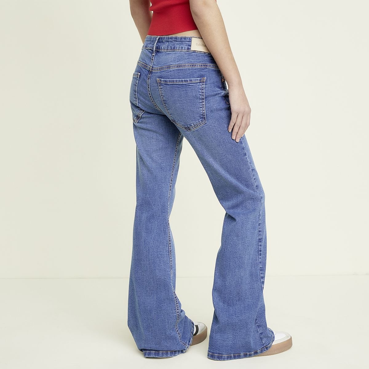 SYBILLA - Jeans Flare Tiro Bajo Mujer Sybilla