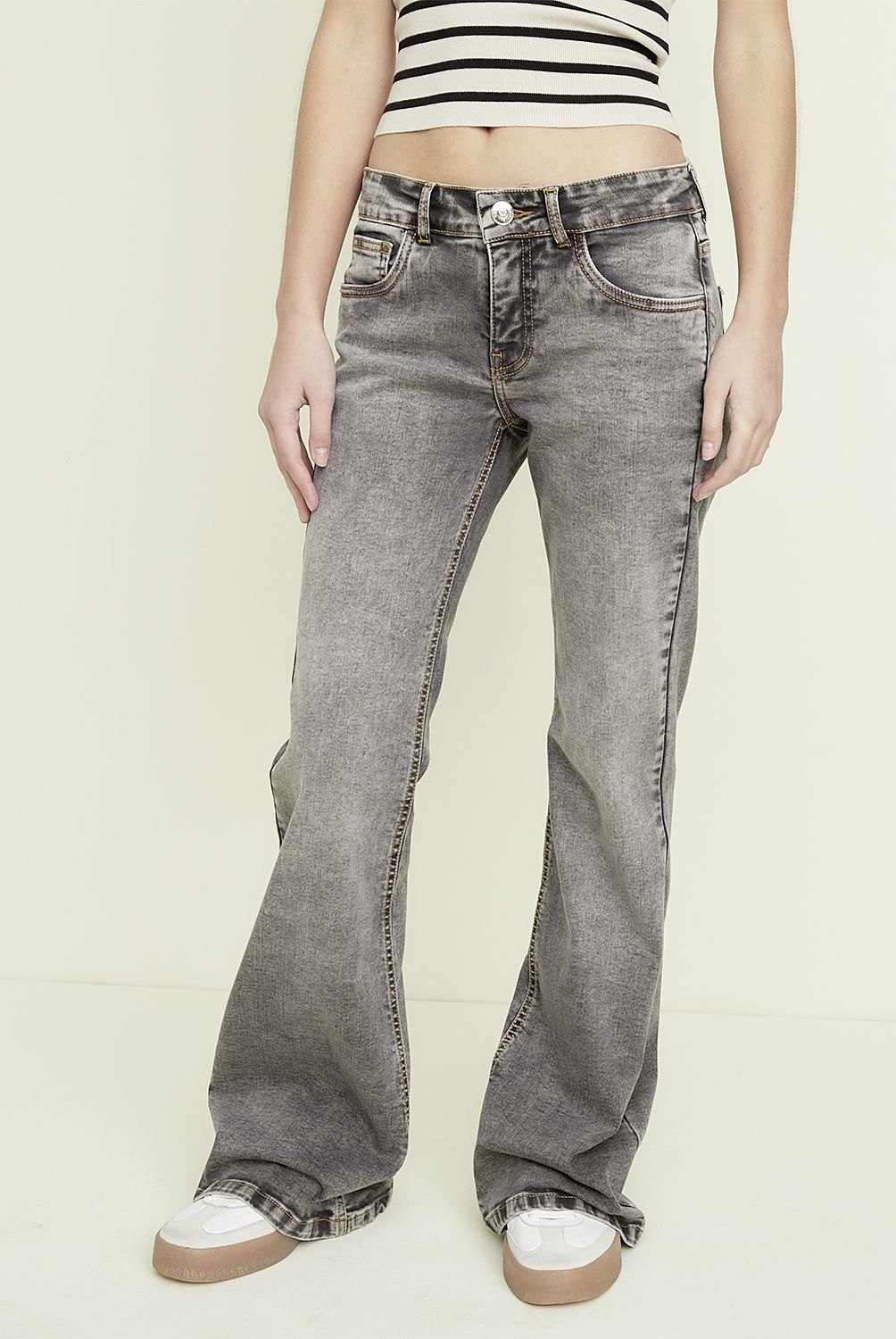 SYBILLA - Jeans Flare Tiro Bajo Mujer Sybilla