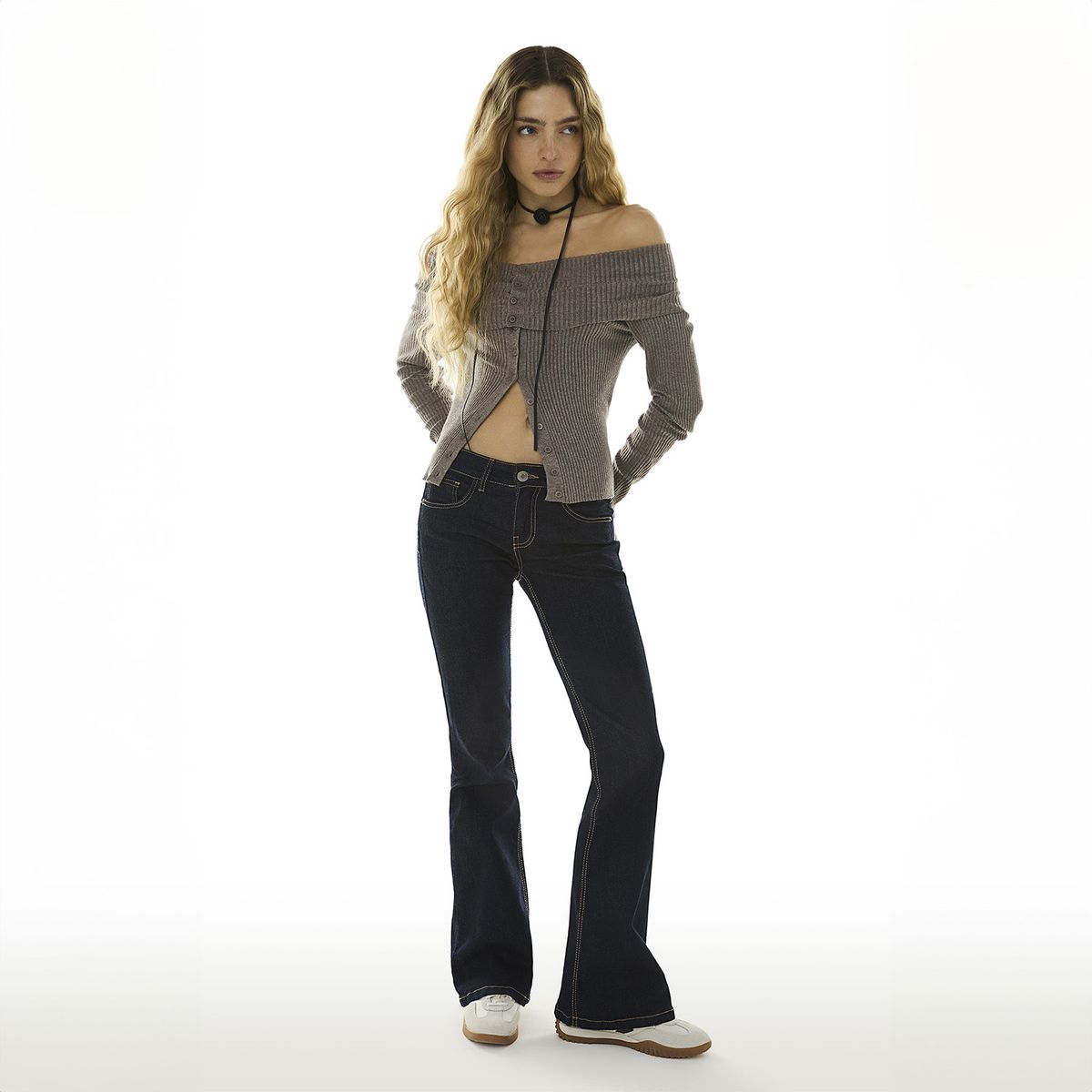 SYBILLA - Jeans Flare Tiro Bajo Mujer Sybilla