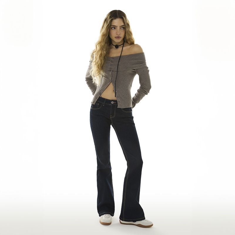 SYBILLA - Jeans Flare Tiro Bajo Mujer Sybilla