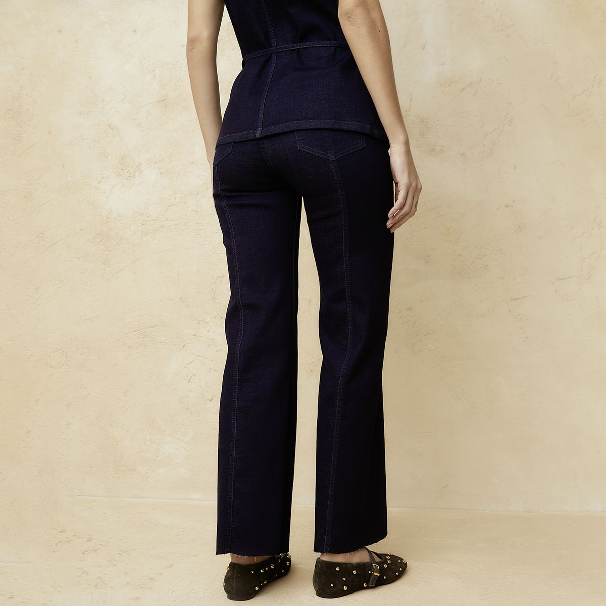 BASEMENT - Jeans Wide Leg Tiro Medio Mujer Basement