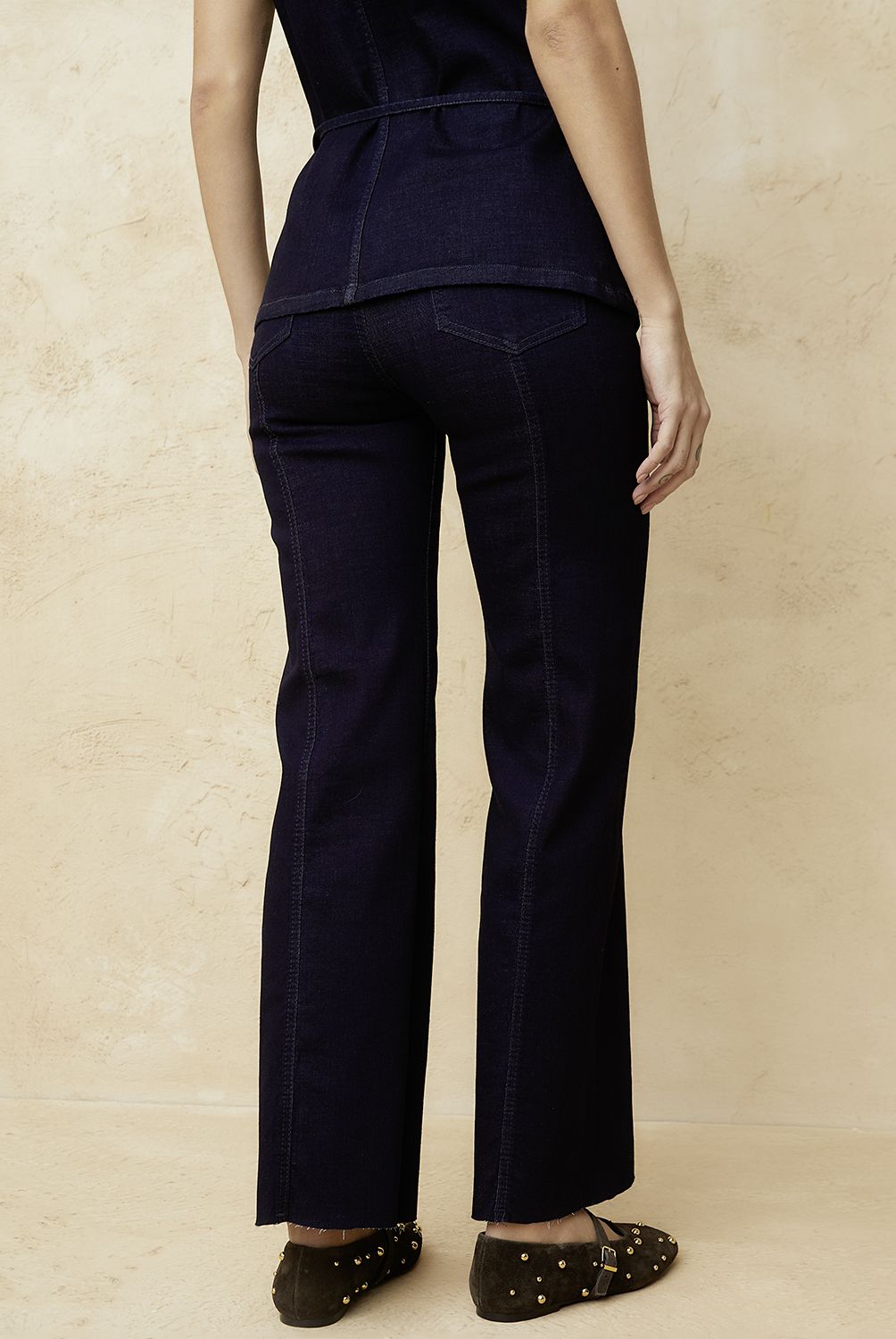 BASEMENT - Jeans Wide Leg Tiro Medio Mujer Basement