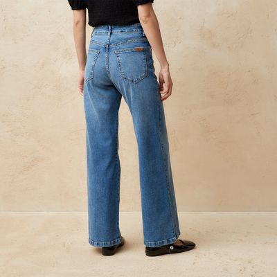 Imagen 2 del producto Jeans Wide Leg Tiro Medio Mujer