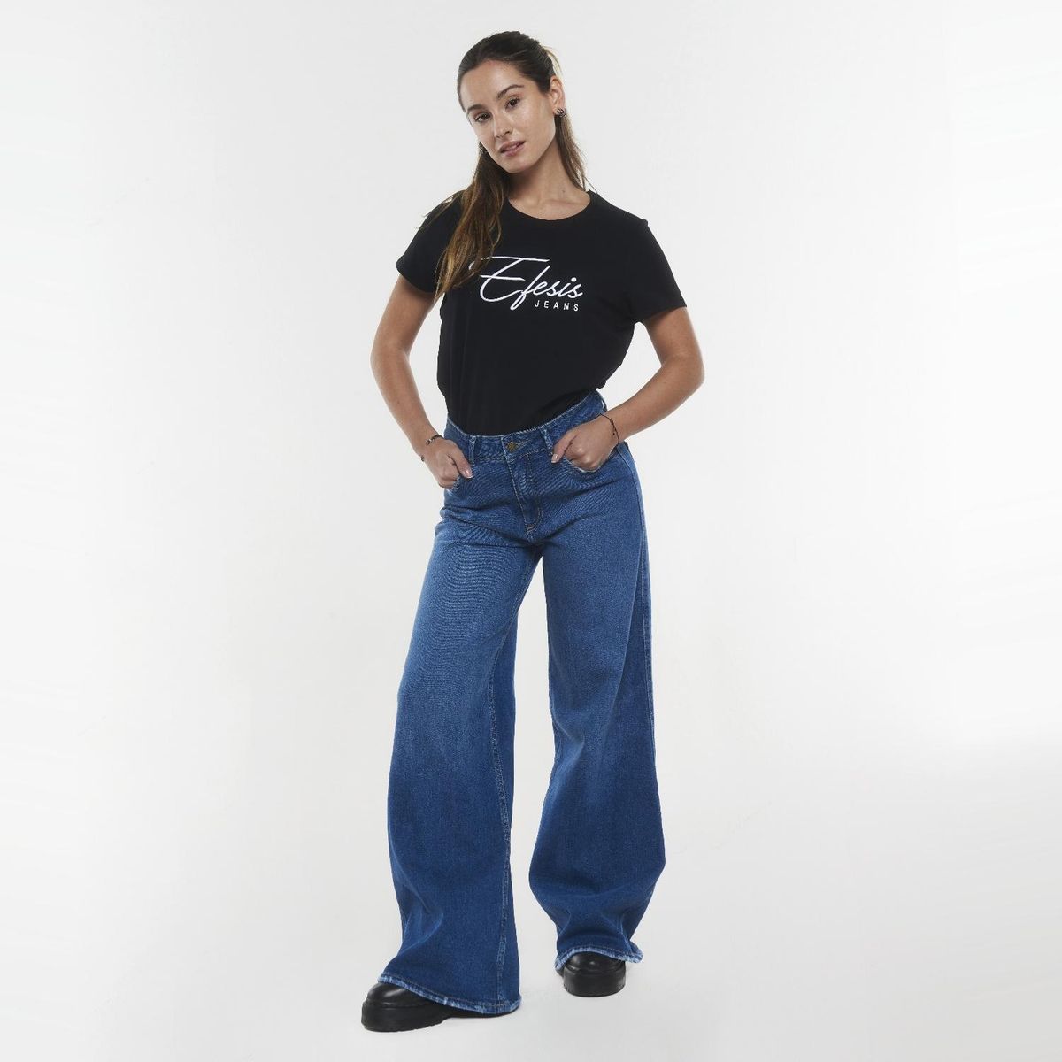 EFESIS - Jeans Palazzo Tiro Medio Mujer Efesis