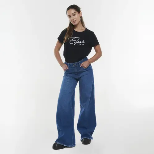 EFESIS - Jeans Palazzo Tiro Medio Mujer